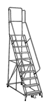 rolling safety ladder